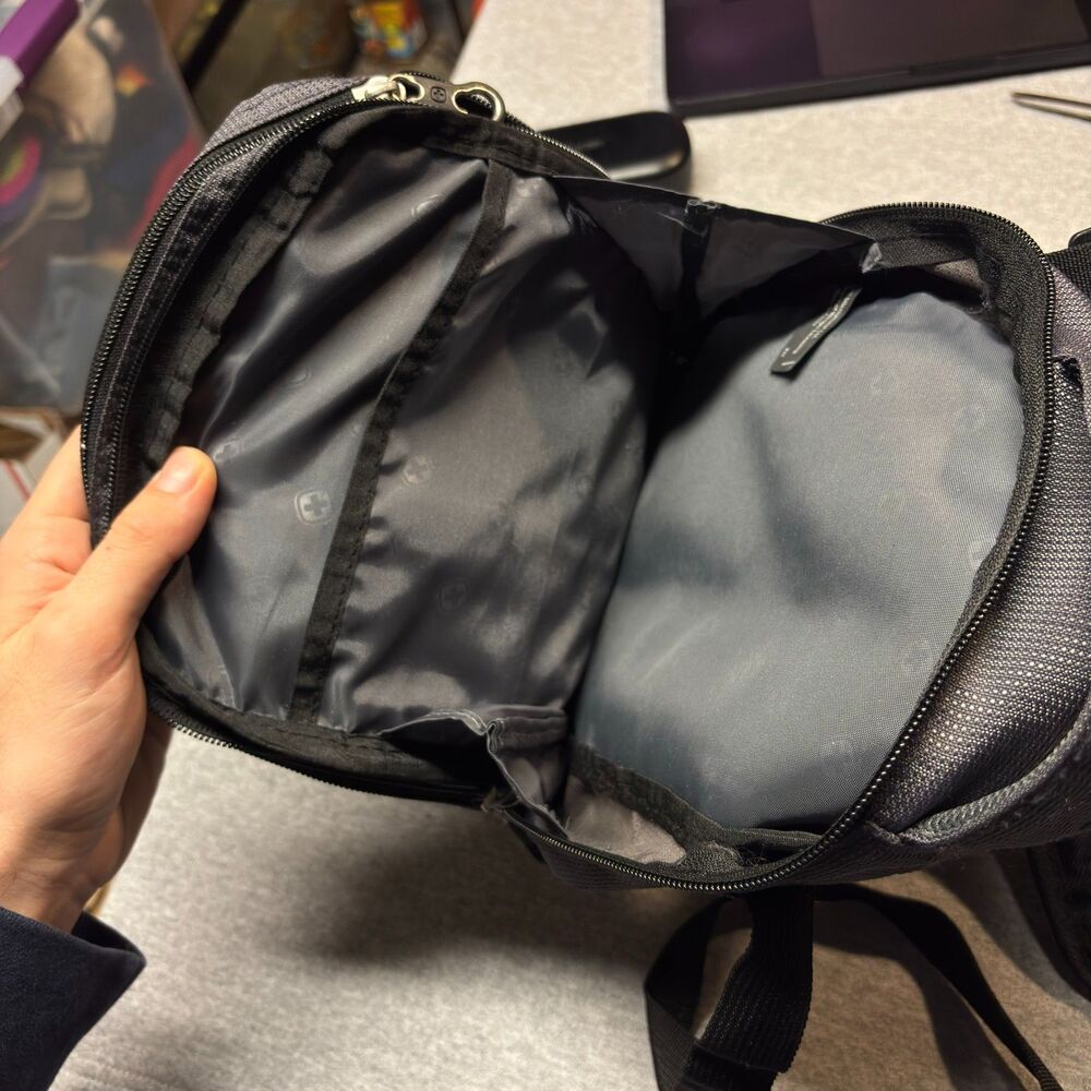Swissgear Black and Grey Mini Sling Backpack - Picture 4 of 12